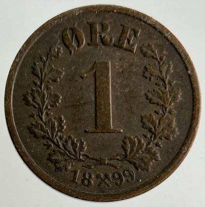 1899 Norway 1 Ore Coin | Fine Collectable Grade