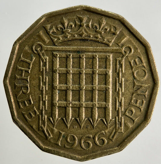 1966 Elizabeth II 2nd Brass Threepence Coin | Fine Collectable Grade