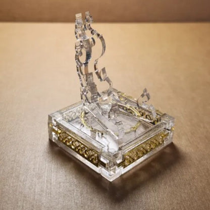 Clear & Coloured Gold 1oz Silver Gold Coin / Amulet / Medal Display Stand