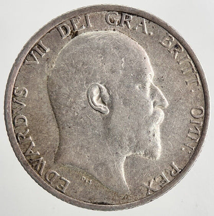 1910 Edward VII Shilling British Silver Coin | Very High Grade | a9549