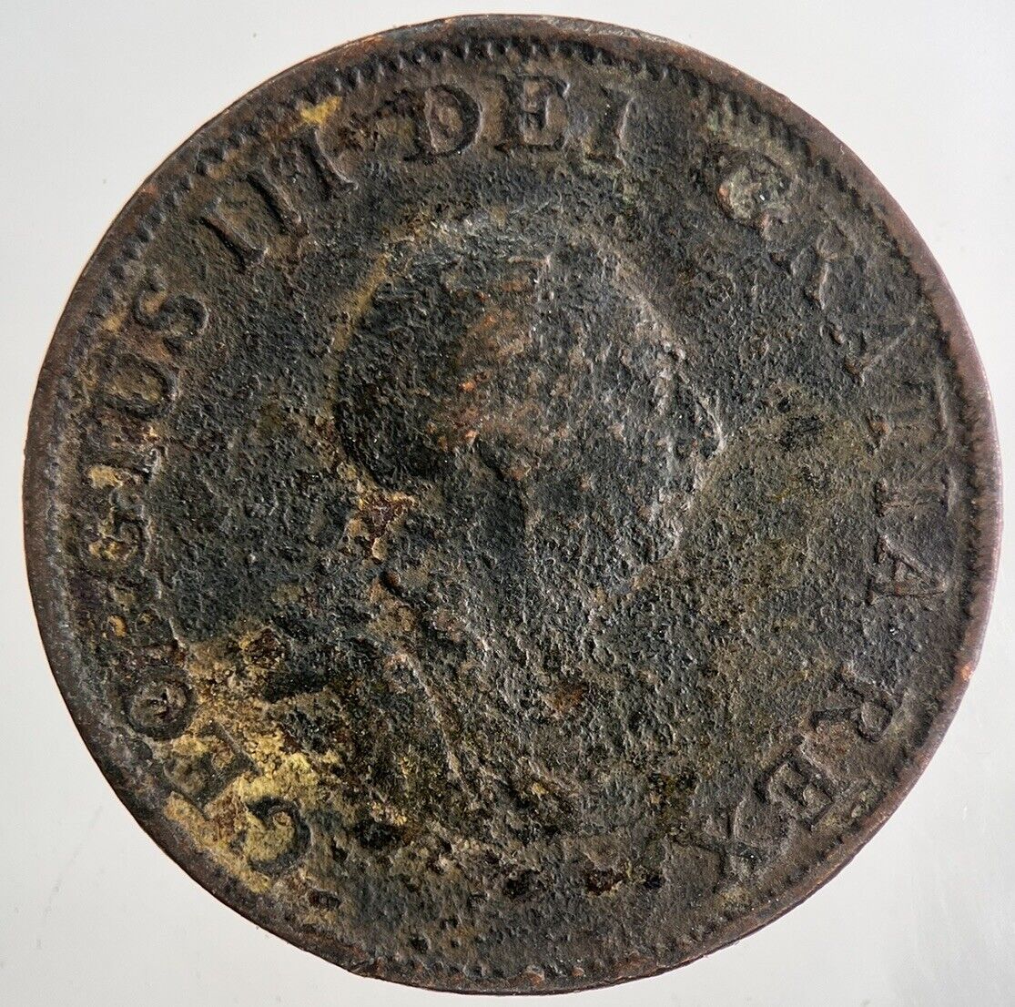 1799 George 3rd III Half-Penny British Coin | Fine Collectable Grade | a9628