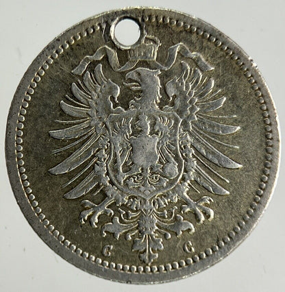 1875 Germany 20 Pfennig Silver Coin | Fine Collectable Grade
