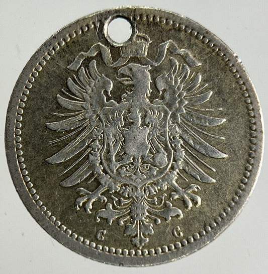 1875 Germany 20 Pfennig Silver Coin | Fine Collectable Grade