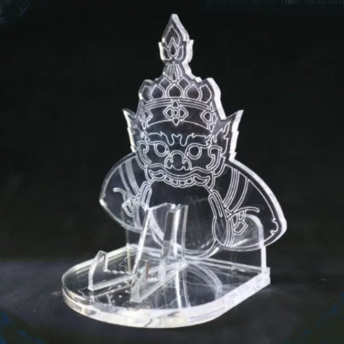 Clear Hindu Rahu Themed 1oz Silver Gold Coin / Amulet / Medal Display Stand