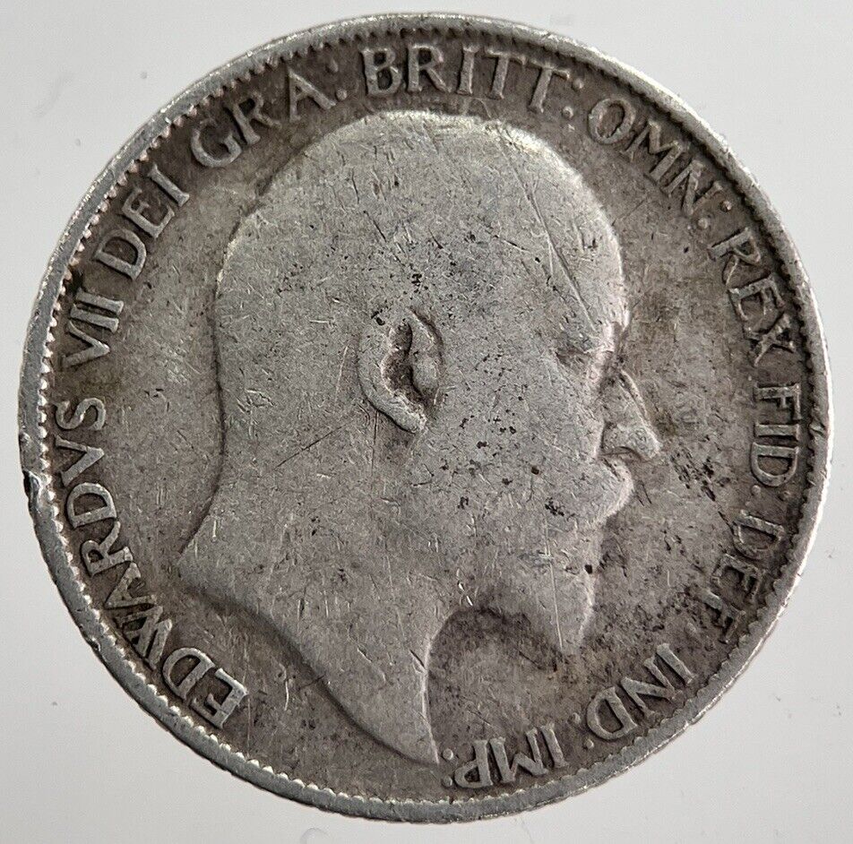 1910 Edward VII Sixpence Silver Coin | Fine Collectable Grade | a8643