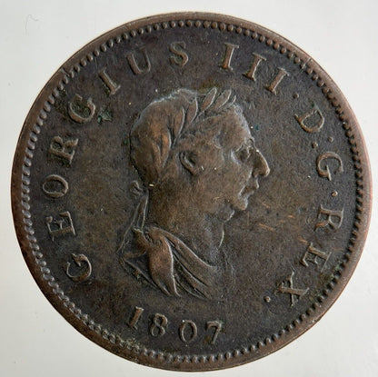 1807 George III 3rd Half-Penny Coin | Fine Collectable Grade