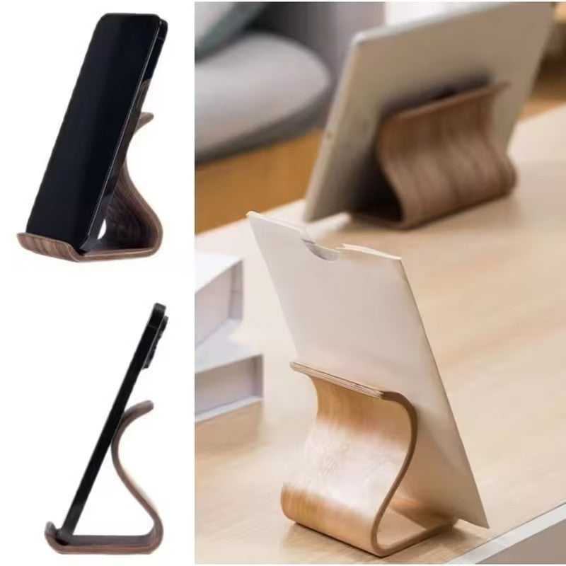 Walnut Colour iPhone Phone Tablet iPad Samsung Galaxy Solid Wood Angle Stand