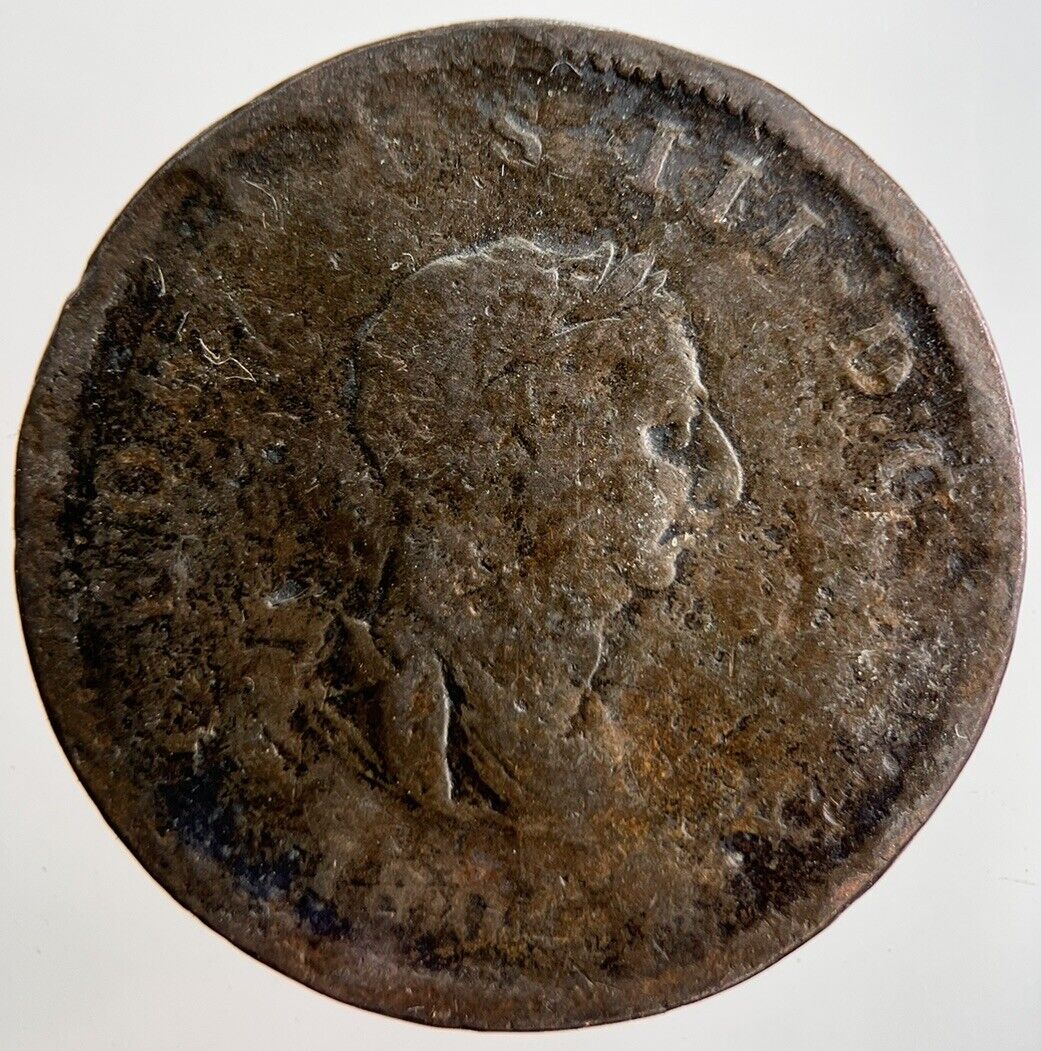 George 3rd III Half-Penny British Coin | Worn Grade | a2370