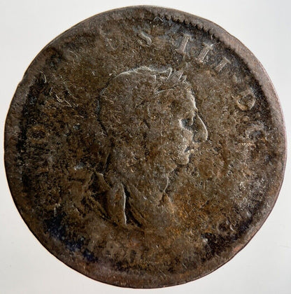 George 3rd III Half-Penny British Coin | Worn Grade | a2370