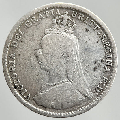 1889 Victoria Threepence | British Silver Coin | Collectable Grade | a1640