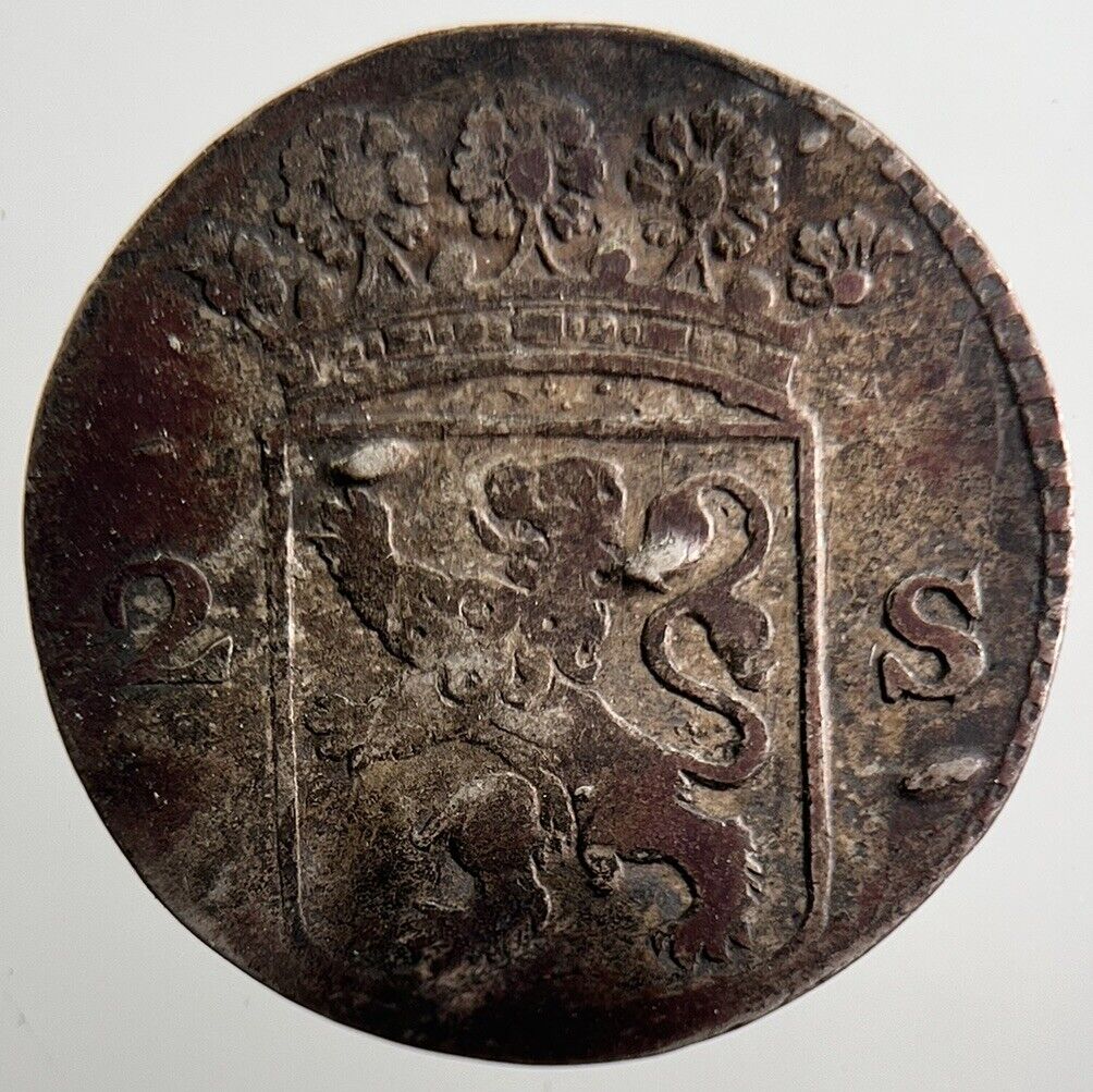 1763 Hollandia Dutch Republic 2 Stuivers Silver Coin | Collectable Grade | a3270