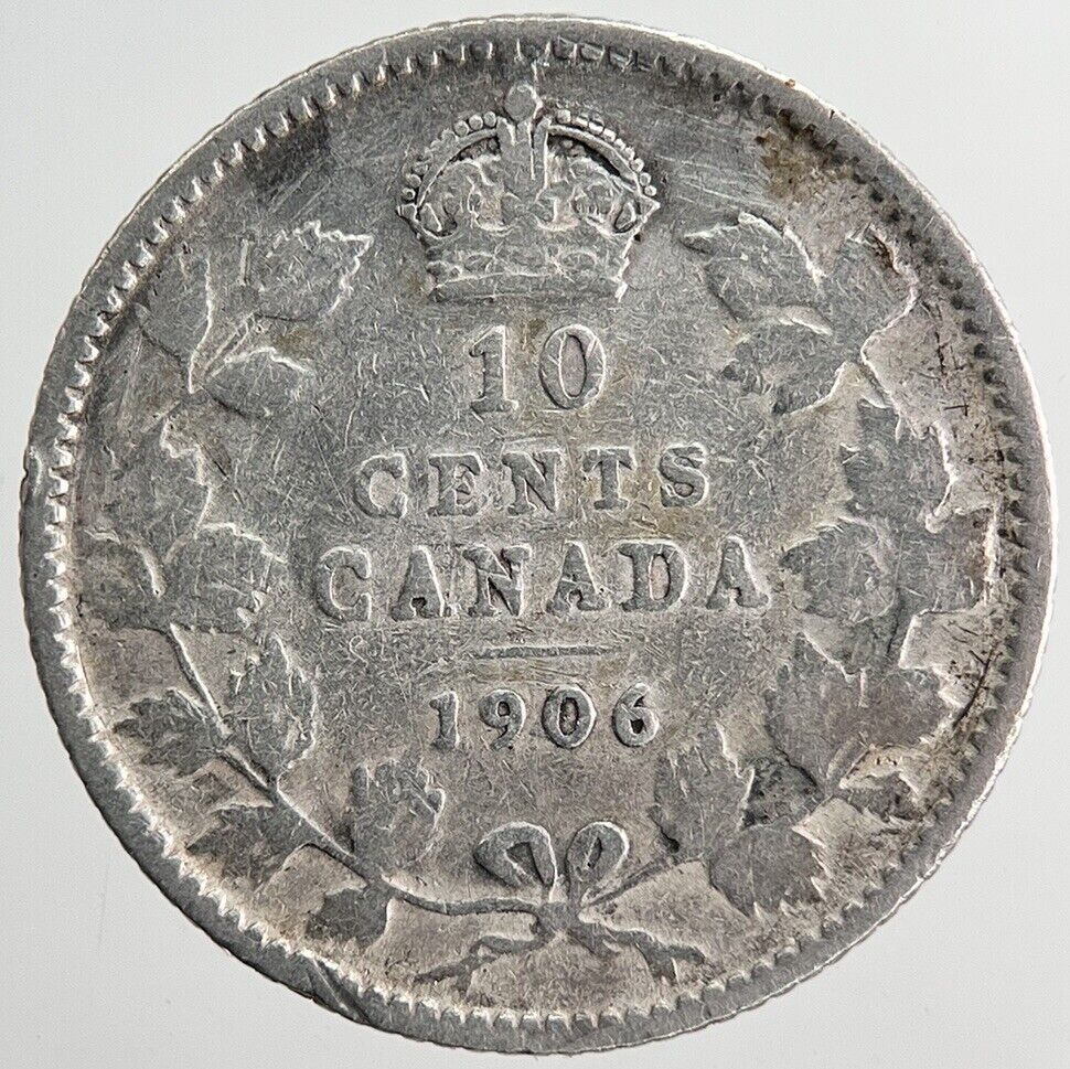 1906 Canada 10 Cents Silver Coin | Collectable Grade | a6389
