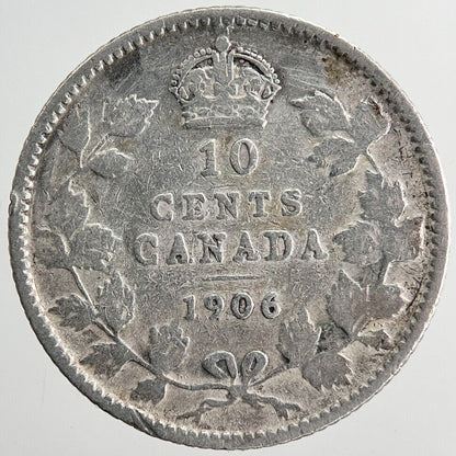 1906 Canada 10 Cents Silver Coin | Collectable Grade | a6389