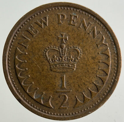 1973 Elizabeth II 2nd New 1/2 Half-Penny Coin | Fine Collectable Grade
