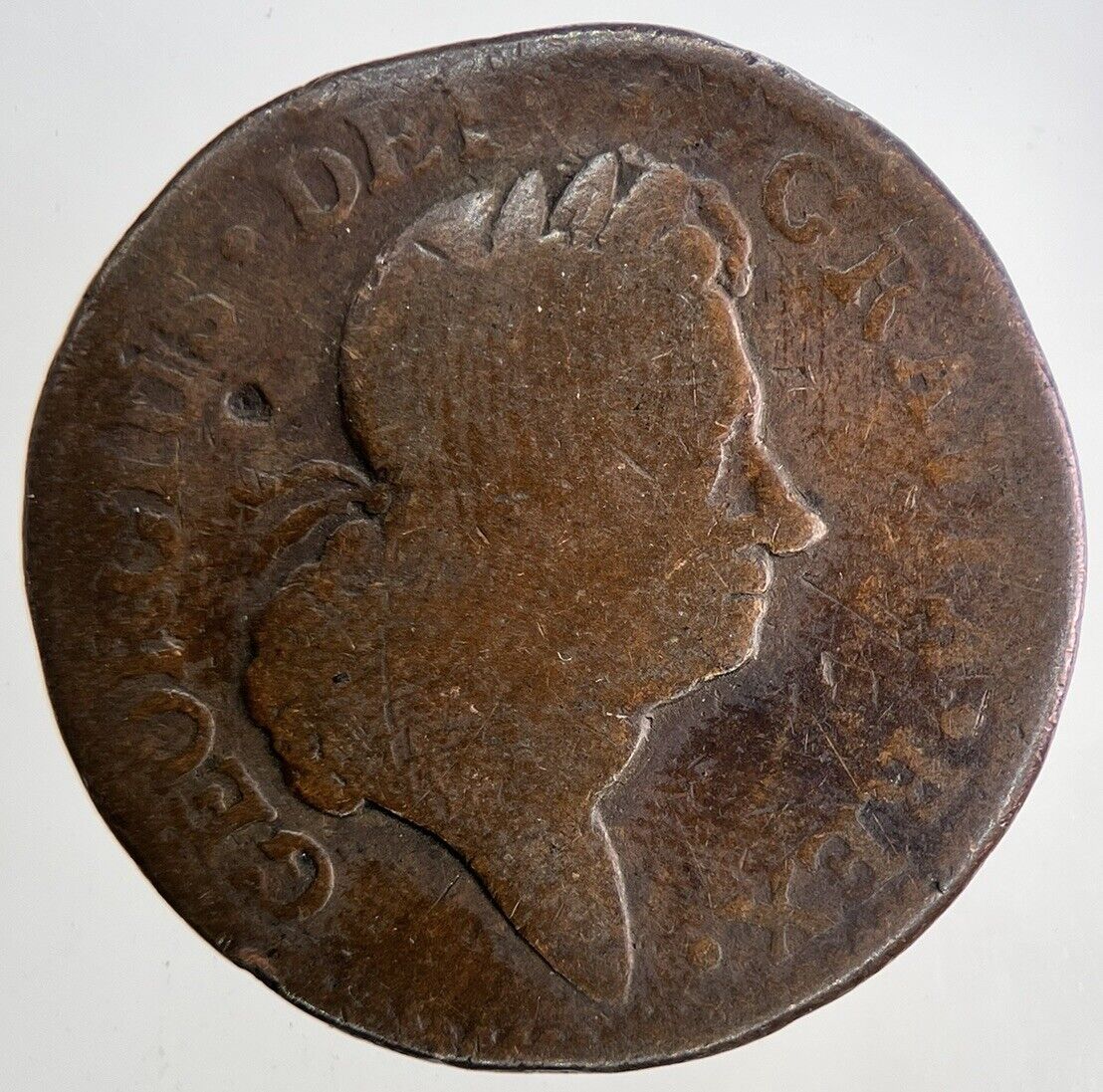 1723 George I 1st Irish Hibernia Half-Penny Coin | Collectable Grade | a6812
