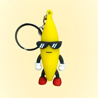 Banana Shaped Character Keyring Premium Keychain Gift UK