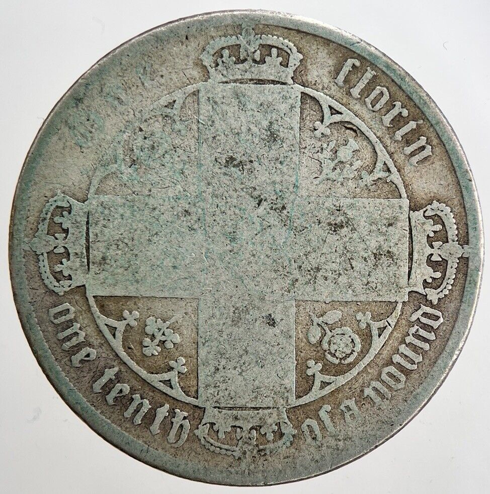 Victoria Gothic Florin Silver Coin | Fair Grade