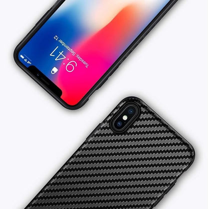 iPhone XS Max TPU Carbon Fiber Effect Slim Case Protector Premium UK Stock
