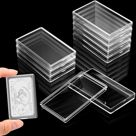 10 x Silver 1oz Bullion Bar Coin Transparent Clear Protective Capsule 5cm x 3cm