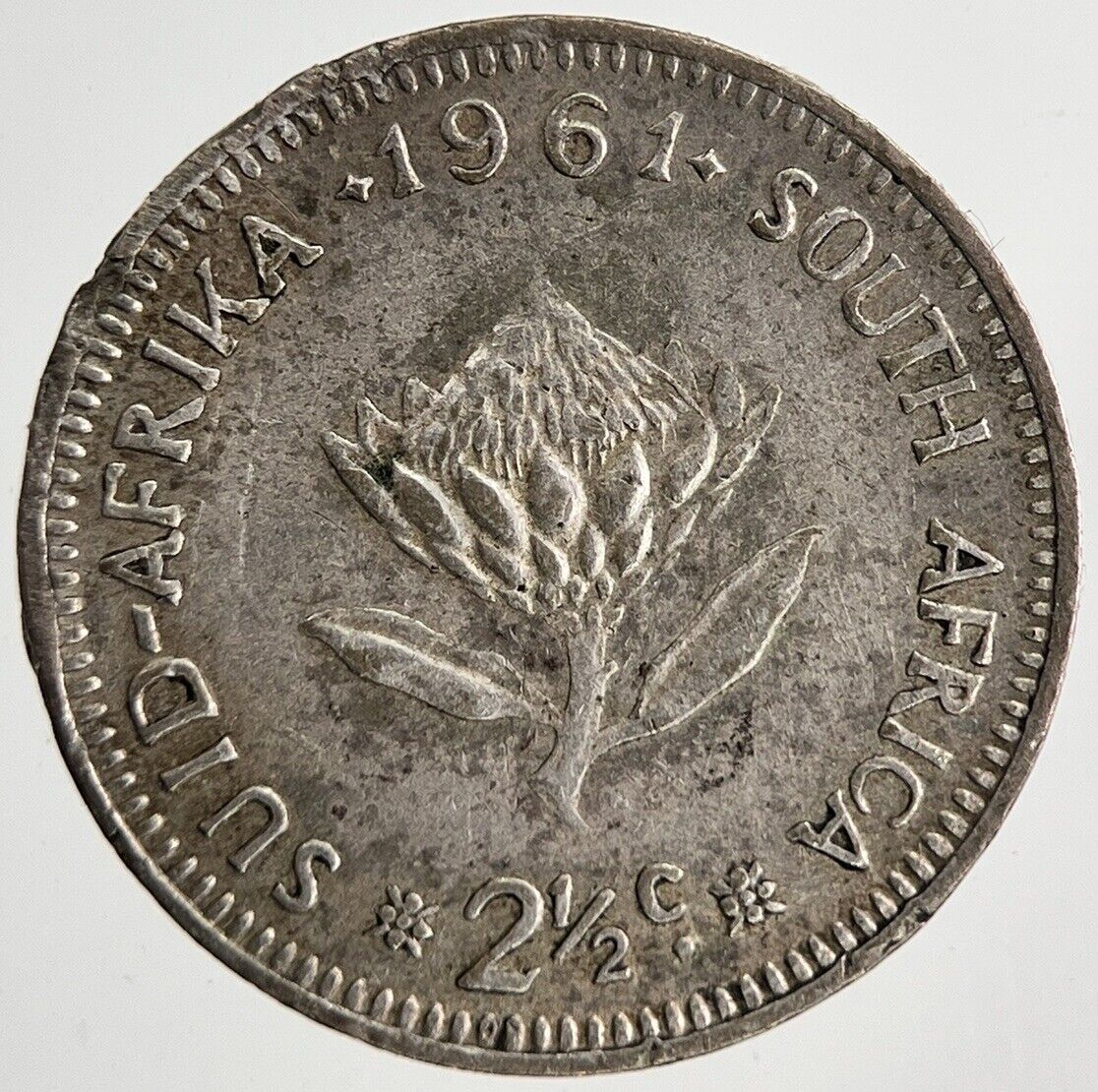 1961 South Africa Threepence 2 1/2c Silver Coin | Fine Collectable Grade | a6978