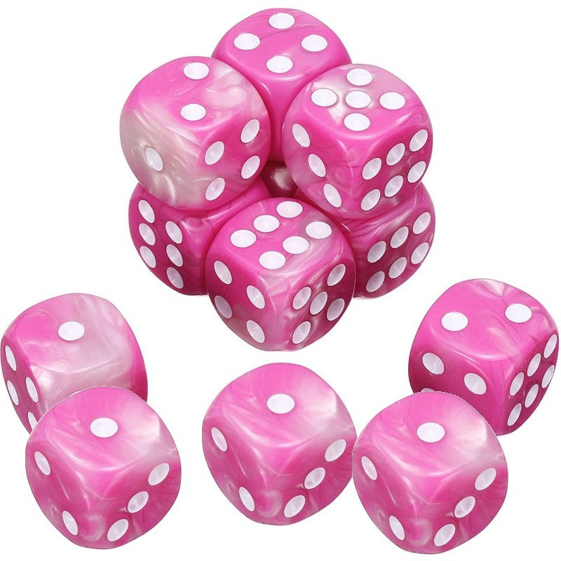 12 x Pearl Pink White 12mm Dice Dungeons and Dragons RPG Role Playing Board Game