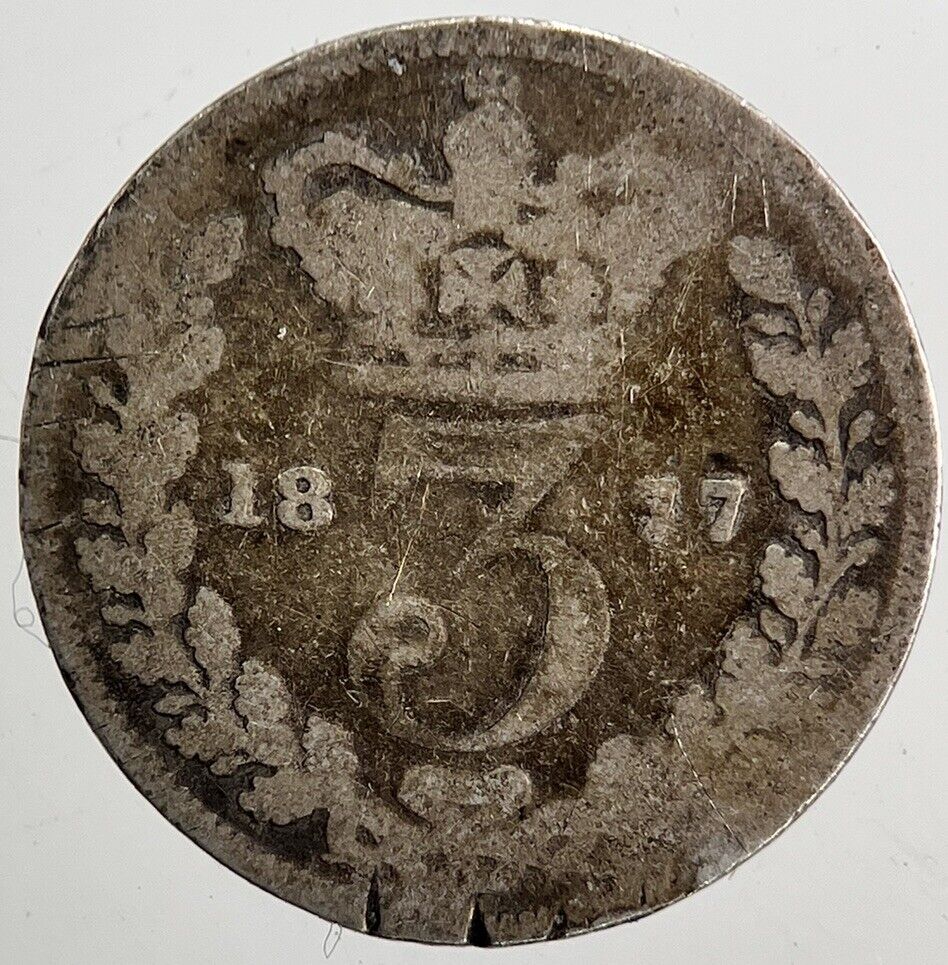 1877 Victoria Threepence Silver Coin | Collectable Grade