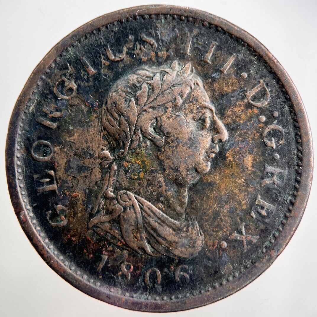 1806 George 3rd III Penny Coin | Fine Collectable Grade