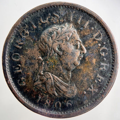 1806 George 3rd III Penny Coin | Fine Collectable Grade