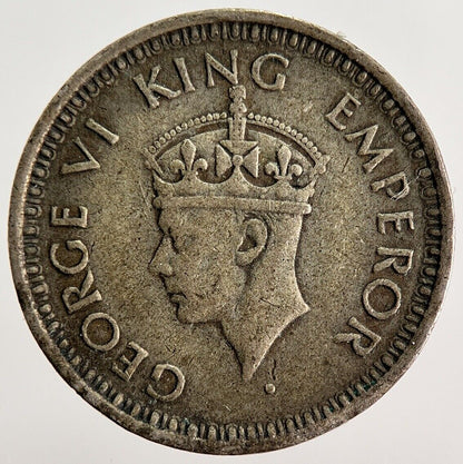 1944 India Quarter 1/4 Rupee Silver Coin | Collectable Grade | a1250