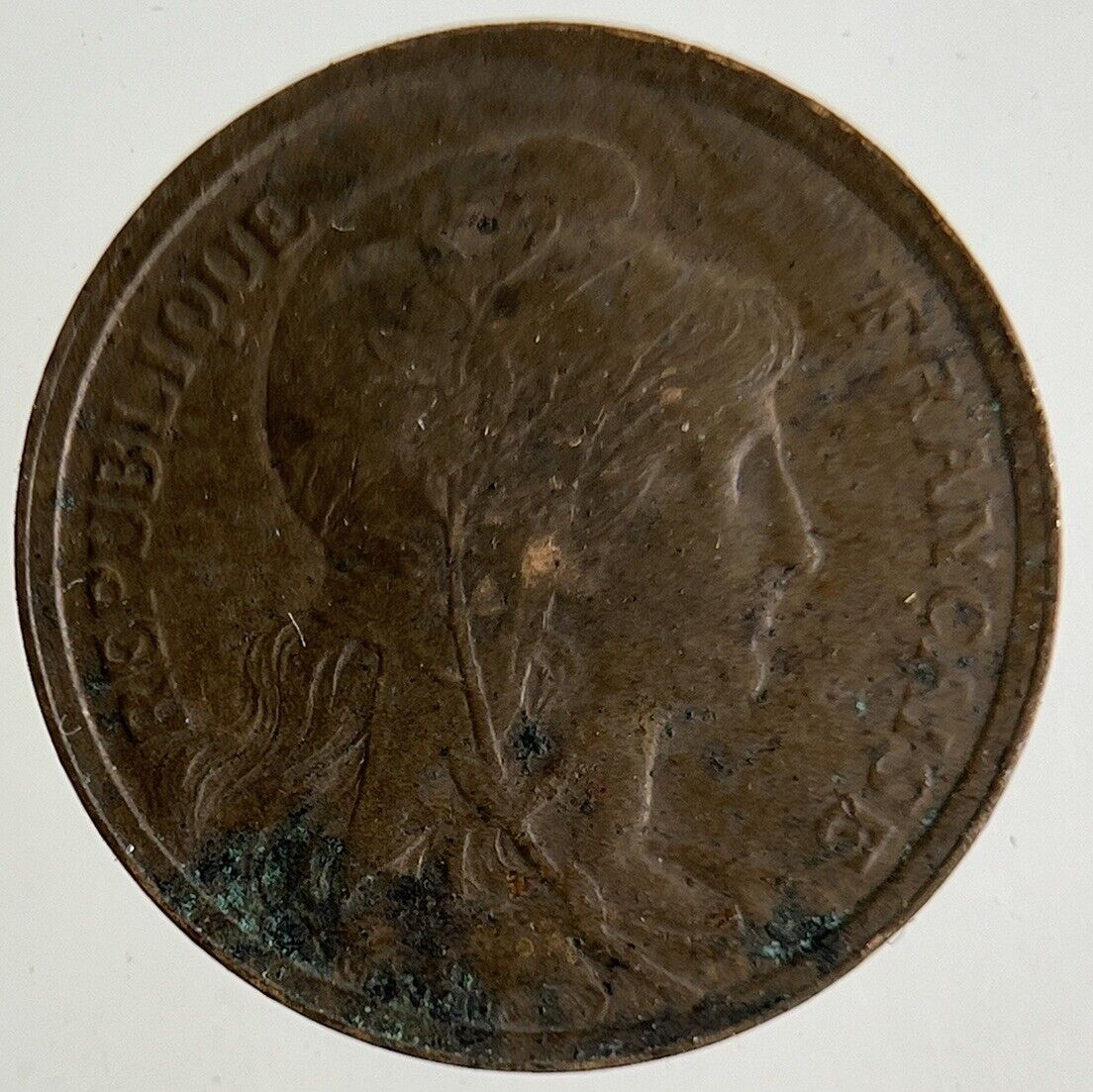 1911 France 1 Un Centime Coin | Very High Grade