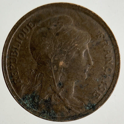 1911 France 1 Un Centime Coin | Very High Grade