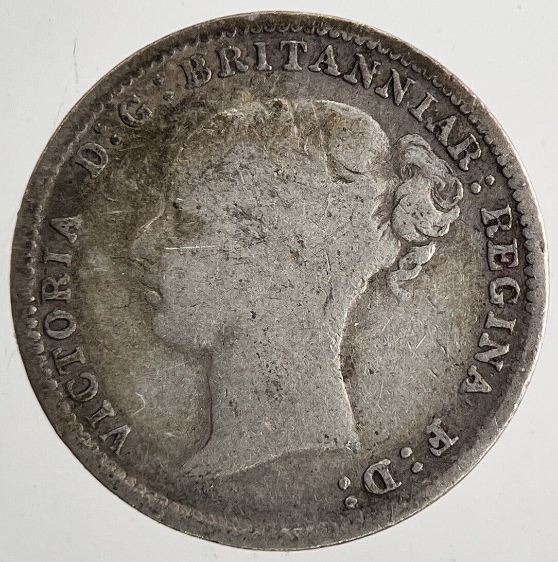 1886 Victoria Threepence Silver Coin | Fine Collectable Grade | a9560