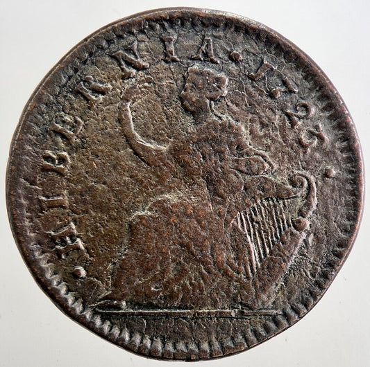 1723 George I 1st Irish Hibernia Half-Penny Coin | Collectable Grade