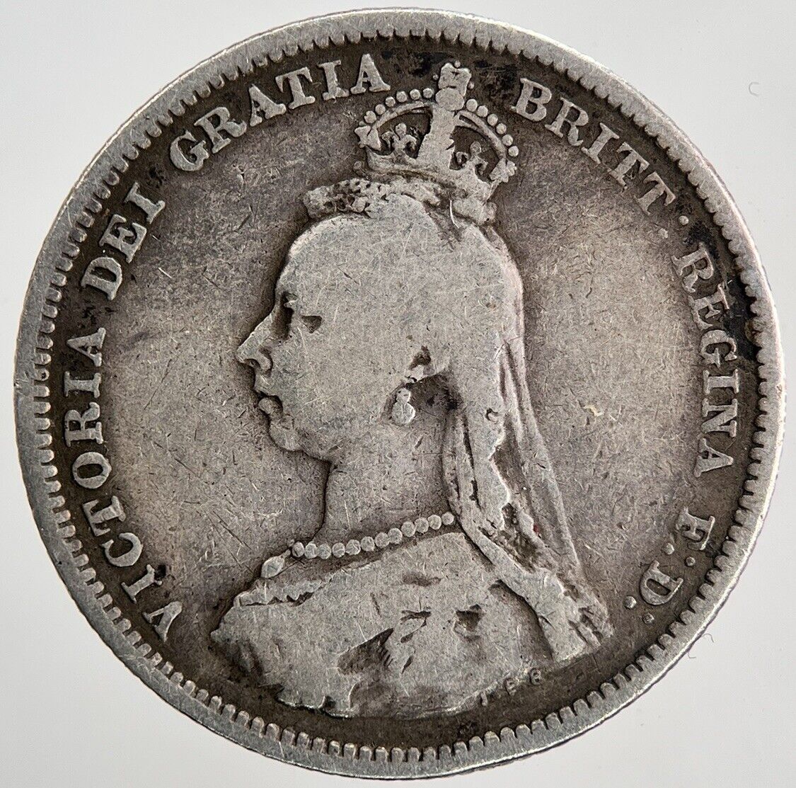 1887 Victoria Shilling Silver Coin | Collectable Grade | a6765