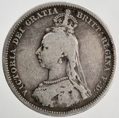 1887 Victoria Shilling Silver Coin | Collectable Grade | a6765