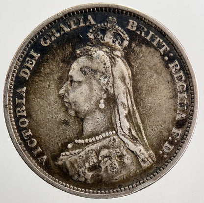 1887 Victoria Shilling Silver Coin | Fine Collectable Grade