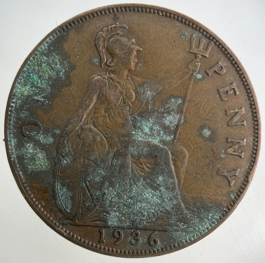 1936 George V One Penny Coin | Fine Collectable Grade