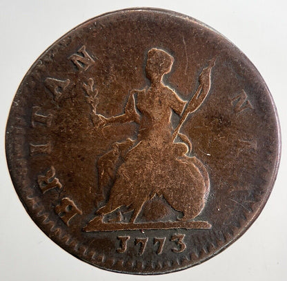 1773 George 3rd III Farthing Coin | Fine Collectable Grade | a6784