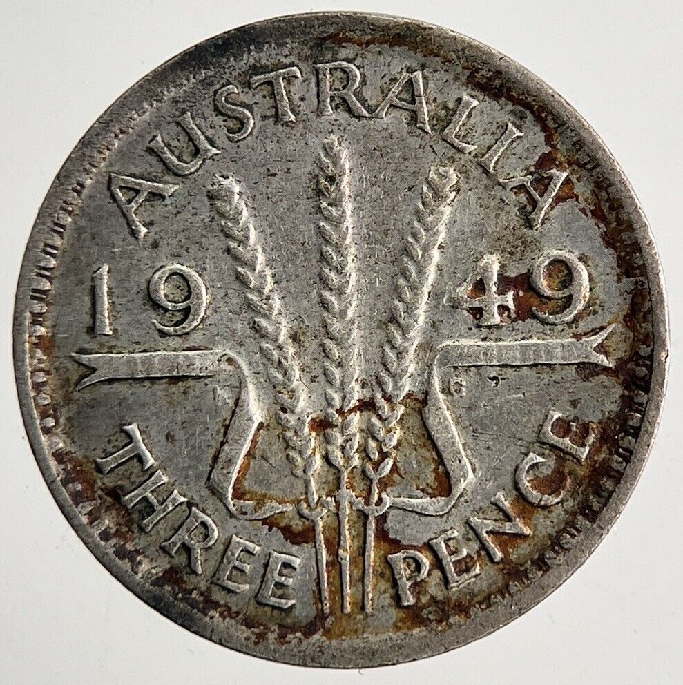 1949 Australia Threepence Silver Coin | Fine Collectable Grade | a9585