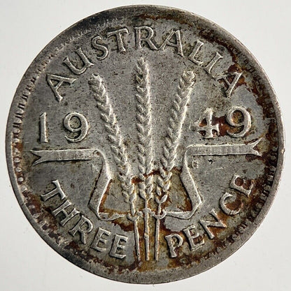 1949 Australia Threepence Silver Coin | Fine Collectable Grade | a9585