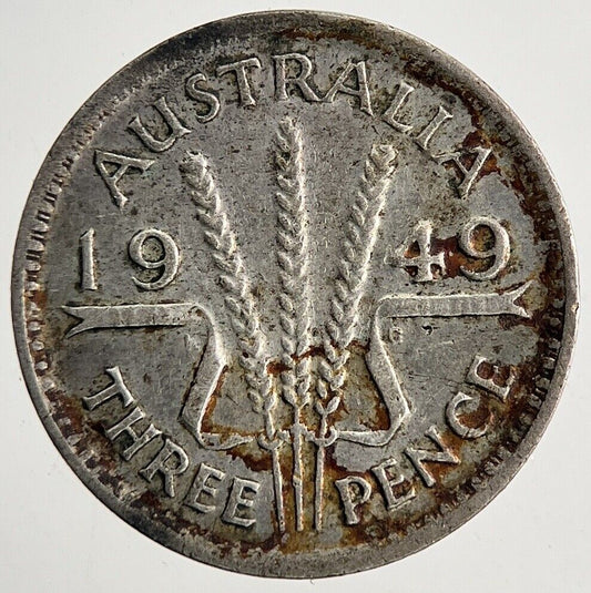 1949 Australia Threepence Silver Coin | Fine Collectable Grade | a9585