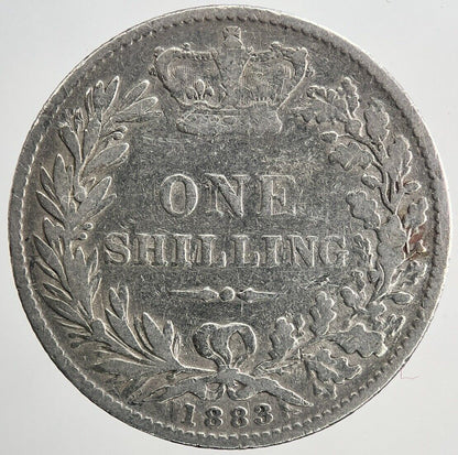 1883 Victoria Shilling Silver Coin | Fine Collectable Grade | a6766