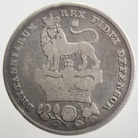 1826 George IV Shilling Silver Coin | Fair Grade | a2662