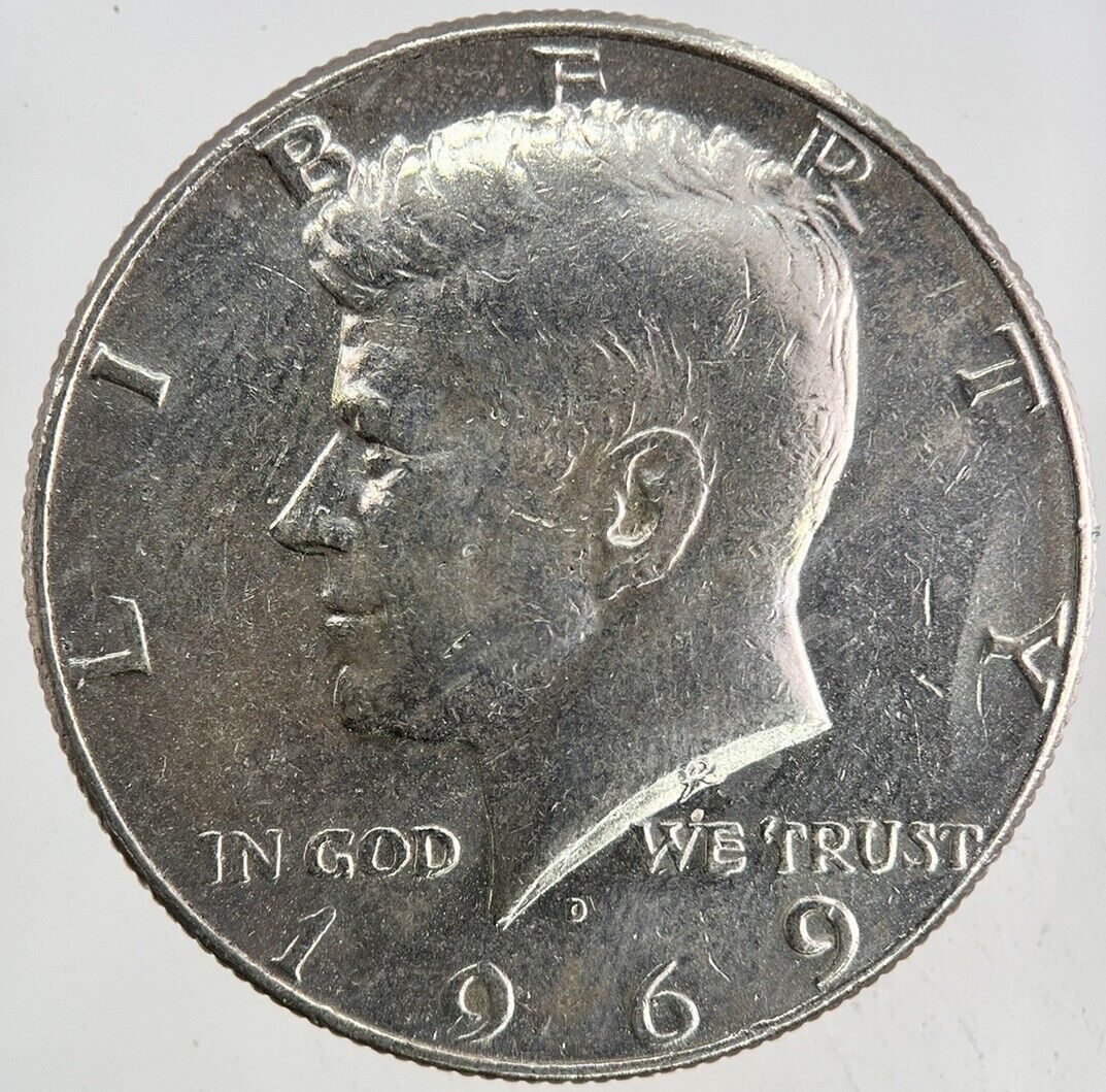 1969-D US USA Kennedy Half Dollar Silver Coin | Fine Collectable Grade