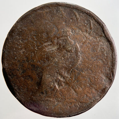 1806 George 3rd III Half-Penny British Coin | Worn Grade