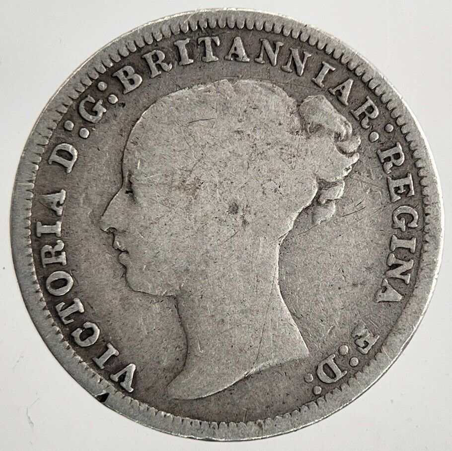 1876 Victoria Threepence Silver Coin | Fine Collectable Grade | a9609
