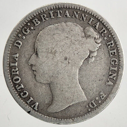 1876 Victoria Threepence Silver Coin | Fine Collectable Grade | a9609