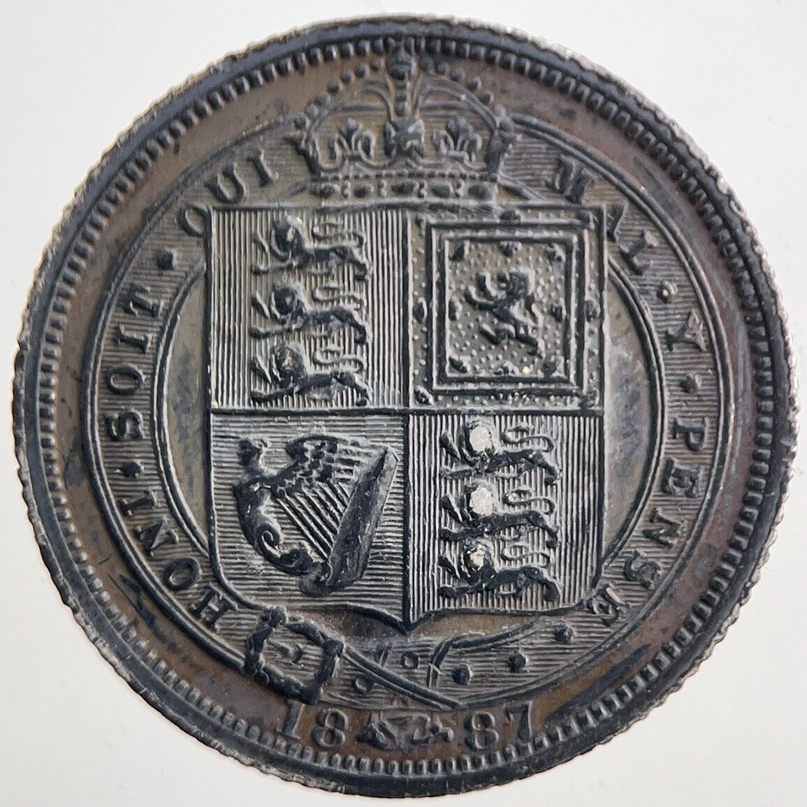 1887 Victoria Sixpence Silver Coin | Very High Grade