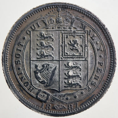1887 Victoria Sixpence Silver Coin | Very High Grade