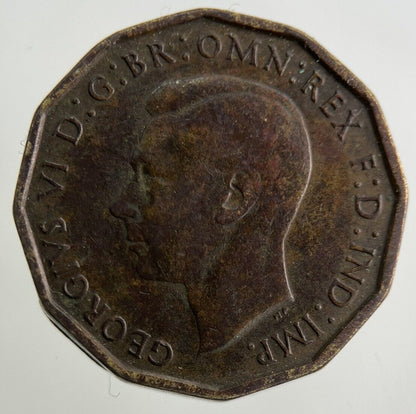 1940 George VI Brass Threepence Coin | Fine Collectable Grade